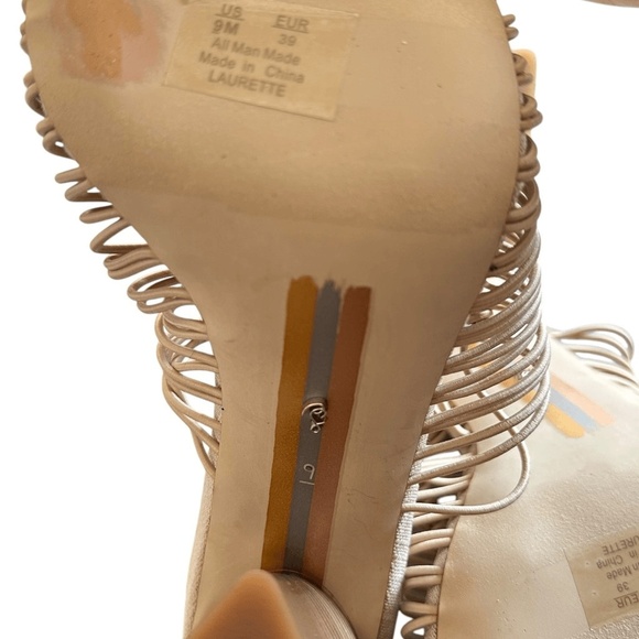 NWT Sam Edelman Laurette Almond Lattice Square Toe Block Heel Sandals - Picture 7 of 9